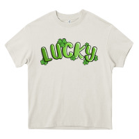 Cream lucky st patricks day Heavy Core Tee - MaliasSmallBusiness