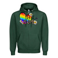 Sports Green Pride Mom Mother's Day Zipper Hoodie - FaDigitalArtStudio
