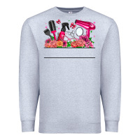 Heather Grey Hair Stylist Your Textt Premium Sweatshirt - CowhideDigitalArt