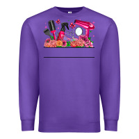 Purple Hair Stylist Your Textt Premium Sweatshirt - CowhideDigitalArt