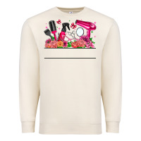 Sandshell Hair Stylist Your Textt Premium Sweatshirt - CowhideDigitalArt