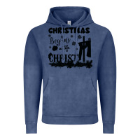 Vintage Denim Christmas Begins With Christ Vintage Hoodie - Bettercallsaul