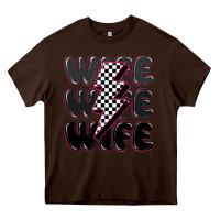 Chocolate Brown wife wife wife Heavy Core Tee - MaliasSmallBusiness