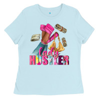 Baby Blue lady hustler afro high heels Ladies Tee - NancyCooperArtShop