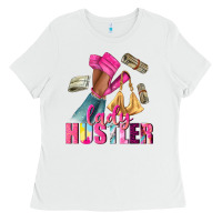 White lady hustler afro high heels Ladies Tee - NancyCooperArtShop