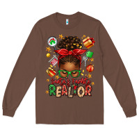 Chestnut santas favorite realtor messy bun Long Sleeve Tee - texasbilliewilder