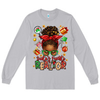Moon Dust santas favorite realtor messy bun Long Sleeve Tee - texasbilliewilder