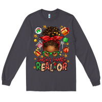 Smoke santas favorite realtor messy bun Long Sleeve Tee - texasbilliewilder