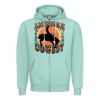 Seafoam American cowboy Zipper Hoodie - FaDigitalArtStudio