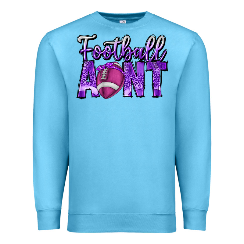 Football Aunt Premium Sweatshirt by CowhideDigitalArt | Teevron