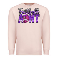 Pale Pink football aunt Premium Sweatshirt - CowhideDigitalArt