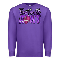 Purple football aunt Premium Sweatshirt - CowhideDigitalArt