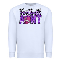 White football aunt Premium Sweatshirt - CowhideDigitalArt