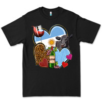 Black Argentina hearts Premium Tee - NancyCooperArtShop