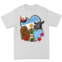 Dove Grey Argentina hearts Premium Tee - NancyCooperArtShop