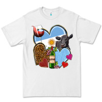 White Argentina hearts Premium Tee - NancyCooperArtShop