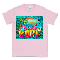 Bubblegum Pink beach babe Classic Tee - BarkalooDesign