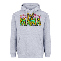 Heather Grey Girl Mama Heavyweight Hoodie - CowhideDigitalArt