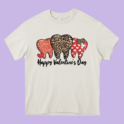 Dentist Happy Valentines Day Heavy Core Tee Designed By Maliassmallbusiness