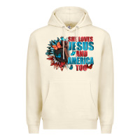 Sandshell She love Jesus and America too Premium Hoodie - FaDigitalArtStudio