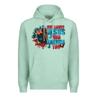 Seafoam She love Jesus and America too Premium Hoodie - FaDigitalArtStudio