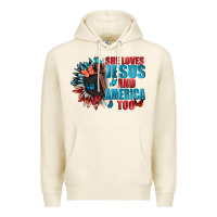 Tofu She love Jesus and America too Premium Hoodie - FaDigitalArtStudio