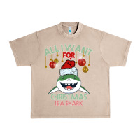 French Oak All I Want For Christmas Is A Shark Urban Heavy Tee - Bettercallsaul
