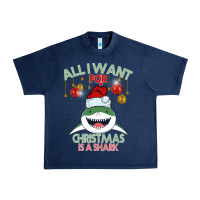 Navy All I Want For Christmas Is A Shark Urban Heavy Tee - Bettercallsaul
