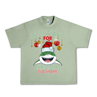 Oil Green All I Want For Christmas Is A Shark Urban Heavy Tee - Bettercallsaul