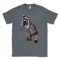 Charcoal Heather Raccoon Illustrations Classic Tee - LillyAllenDesigns