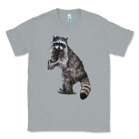 Heather Grey Raccoon Illustrations Classic Tee - LillyAllenDesigns