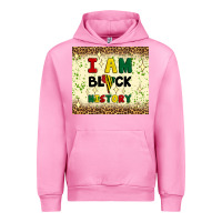 Fuchsia Pink i am black history Urban Hoodie - Artiststas