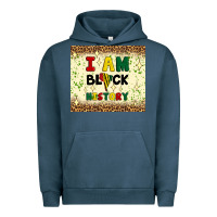 Pigment Midnight Navy i am black history Urban Hoodie - Artiststas