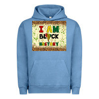 Pigment Pebble Blue i am black history Urban Hoodie - Artiststas