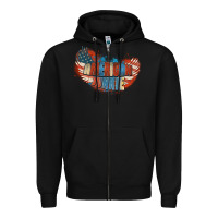 Black American junkie 4th of july Zipper Hoodie - FaDigitalArtStudio