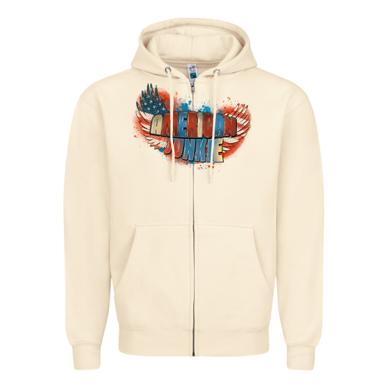 American Junkie 4th Of July Zipper Hoodie by FaDigitalArtStudio | Teevron