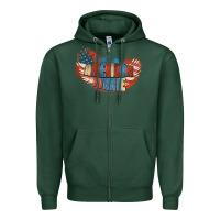 Sports Green American junkie 4th of july Zipper Hoodie - FaDigitalArtStudio