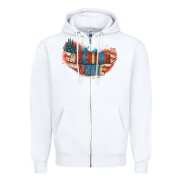 White American junkie 4th of july Zipper Hoodie - FaDigitalArtStudio