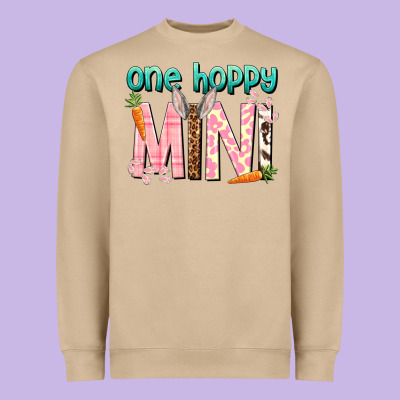 One Hoppy Mini Easter Day Heavyweight Sweatshirt Designed By Howdyjamesfarm