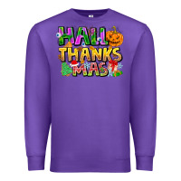 Purple holiday fusion art Premium Sweatshirt - CowhideDigitalArt