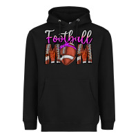 Black Football Mom Heavyweight Hoodie - CowhideDigitalArt