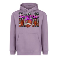 Lavender Football Mom Heavyweight Hoodie - CowhideDigitalArt