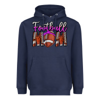 Navy Football Mom Heavyweight Hoodie - CowhideDigitalArt