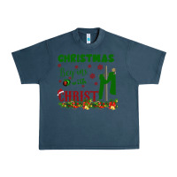 Midnight Navy Christmas Begins With Christ Urban Heavy Tee - Bettercallsaul