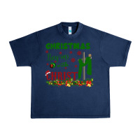 Navy Christmas Begins With Christ Urban Heavy Tee - Bettercallsaul
