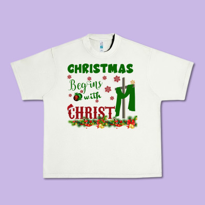 Christmas Begins With Christ Urban Heavy Tee Designed By Bettercallsaul