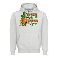 Dove Grey lucky i'm gnome it St. Patricks Day Zipper Hoodie - FaDigitalArtStudio