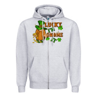 Lucky I'm Gnome It St. Patricks Day Zipper Hoodie | Teevron