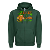 Sports Green lucky i'm gnome it St. Patricks Day Zipper Hoodie - FaDigitalArtStudio