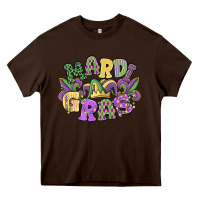 Chocolate Brown mardi gras Heavy Core Tee - MaliasSmallBusiness
